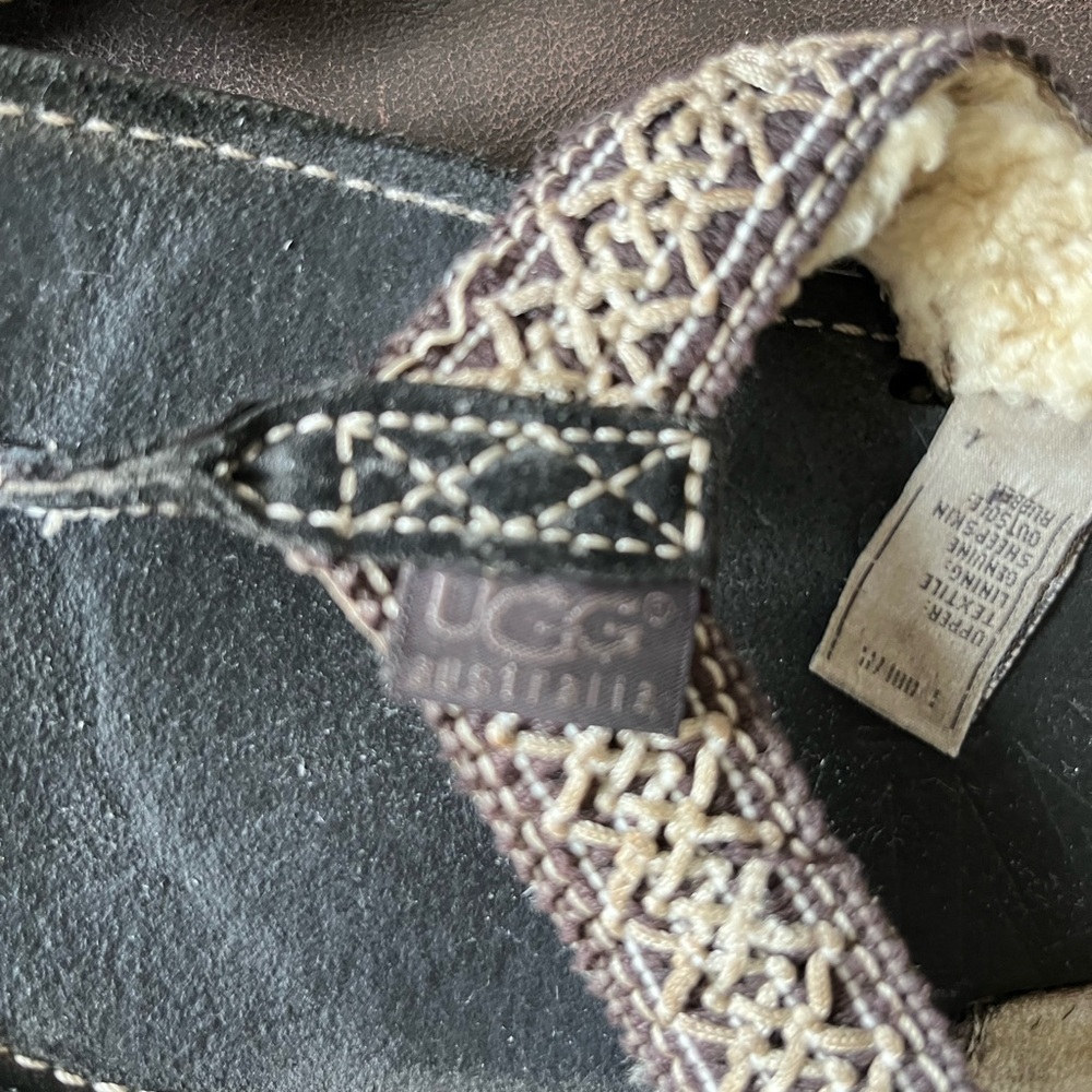 UGG Homoa Sheepskin-lined Thongs 37 - Picture 5 of 7